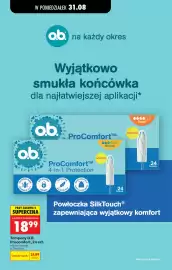 Biedronka gazetka tydzień 36 Strona 72: Tampony O.B. Procomfort, 24 szt €18,99