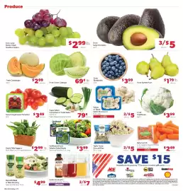 Family Fresh Market weekly ad week 36 Page 6: Our Family white mushrooms €2,50, Super Select Cucumbers or Garlic Bulbs €0,79