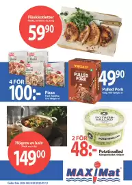MaxiMat Svinesund kundeavis Side 4: Nästgårdsköket Potatissallad €48,00, Fläskkotletter €59,90