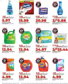 Hy-Vee weekly ad week 36 Page 12: Dawn Platinum Powerwash dish spray €5,88, Pampers wipes €25,44