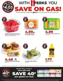 Hy-Vee weekly ad week 36 Page 13: Hy-Vee Short Cuts cantaloupe chunks €4,99, Hy-Vee Midwest Pork sausage €4,48