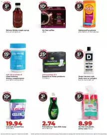 Hy-Vee weekly ad week 36 Page 14: Palmolive or Ajax dish soap €2,74, Cascade ActionPacs €19,94