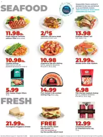 Hy-Vee weekly ad week 36 Page 18: Fish Market cooked shrimp €6,98, Cooked shrimp €10,98