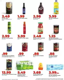 Hy-Vee weekly ad week 36 Page 21: Hy-Vee chili style or kidney beans €0,88, Hy-Vee cooking spray €2,99