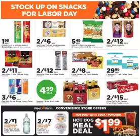 Mills Fleet Farm weekly ad week 36 Page 16: Mike's popcorn €5,49, Red Bull Single Energy Drink €6,00