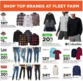 Mills Fleet Farm weekly ad week 36 Page 6: Lee Men's & Ladies' Denim Jeans, Liberty Lane Ladies' Basics €12,99