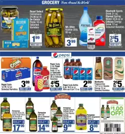 Super King Markets weekly ad week 36 Page 2: Pompeian Olive Oil €14,99, Pepsi Soda €3,99