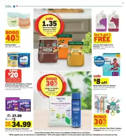 Meijer weekly ad week 36 Page 39: Serenity Kids Organic Food Pouches €2,89, Pearhead Bibs €9,99