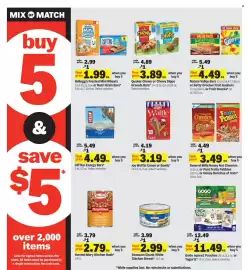 Meijer weekly ad week 36 Page 9: General Mills Honey Nut Cheerios or Post Fruity Pebbles or Honey Bunches of Oats €3,49