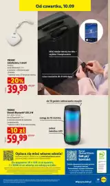 Lidl gazetka tydzień 37 Strona 45: Głośnik Bluetooth® LED, 8 W €59,99, Lokalizatory TRONIC €39,99
