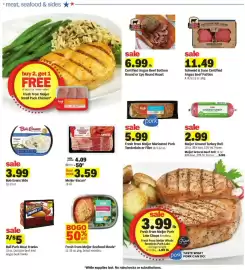 Meijer weekly ad week 36 Page 22: Ball Park Meat Franks €5,00, Meijer ground turkey roll €2,99