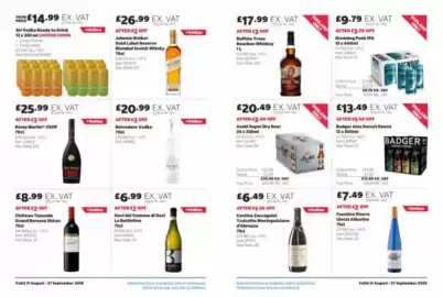 Costco leaflet Page 10: Remy Martin VSOP €25,99, Belvedere Vodka €20,99