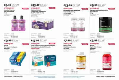 Costco leaflet Page 12: Optimum Nutrition Electrolyte €6,99, Myvitamins Hair, Skin & Nails Gummies €12,99