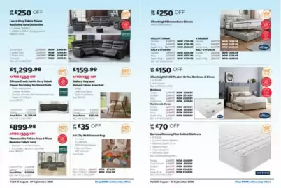 Costco leaflet Page 17: Lucca Grey Fabric Power Reclining Sofa Collection €399,99