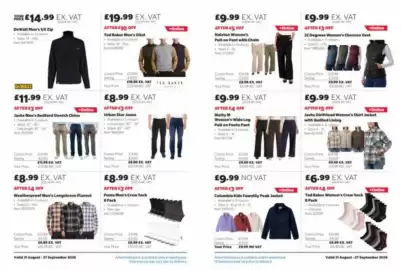 Costco leaflet Page 7: Jachs Girlfriend Women's Shirt Jacket with Quilted Lining €9,99, 32 Degrees Women's Chevron Vest €9,99