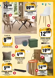 Catalogue La Foir'Fouille semaine 36 page 3: KOKOON CHAISE ADÈLE €99,00, POUF/BANC PLIANT MALO €29,69