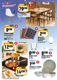 Catalogue La Foir'Fouille semaine 36 page 6: ENSEMBLE TABLE + 4 CHAISES €79,99, VAISSELLE LOUISE €1,99