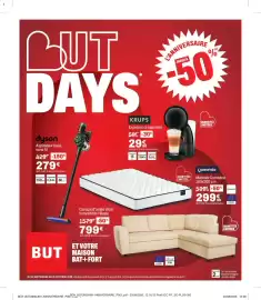Catalogue BUT page 1: Dyson Aspirateur balai sans fil €279,00, Dreaméa Matelas Complice €299,99
