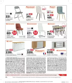 Catalogue BUT page 10: Davis Buffet 4 portes €329,99, Chaise Armel €60,44