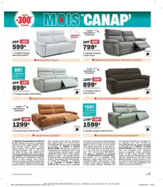 Catalogue BUT page 17: Côme Canapé 3 places relax €899,00, Curtiss Canapé 3 places relax €899,00