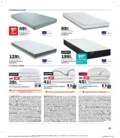 Catalogue BUT page 29: Matelas Lento €99,99, Dreaméa Matelas Gamma 2 €199,99