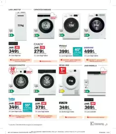 Catalogue BUT page 7: CANDY Lave-linge hublot €279,99, Whirlpool Lave-linge hublot €399,99