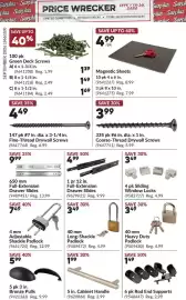 Princess Auto flyer Page 10: Tawo 40 mm Long-Shackle Padlock €3,49, Full-extension drawer slides €4,99