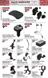 Princess Auto flyer Page 16: Arm Microphone Stand €7,49, Universal Power Adapter Kit €11,99