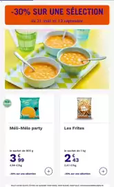 Catalogue Picard page 4: Les Frites €2,43, Méli-Mélo party €3,99