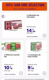 Catalogue Picard page 6: Picard 4 effeuillés de charolais €14,69, Picard 4 escalopes de veau haché €9,99