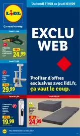 Catalogue Lidl | Exclus Web page 1: ZOOFAIR Arbre à chat €29,99, LIVARNO Matelas pliant €24,99
