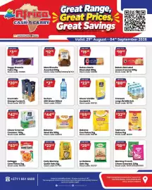 Africa Cash and Carry catalogue week 35 Page 1: Bokomo Con Flakes €55,00, Bokomo Weet Bix €44,90