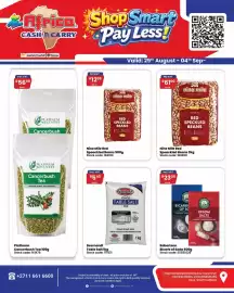 Africa Cash and Carry catalogue week 35 Page 4: Nine Mile Red Speckled Beans €61,00, Desmondi Table Salt €540,00