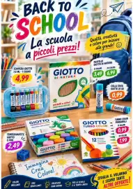Volantino A Casa Mia settimana 36 Pagina 1: Colla stick Giotto €0,99, Giotto Turbo Color pennarelli €0,99