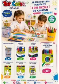 Volantino A Casa Mia settimana 36 Pagina 11: Pastelli esagonali Tor Color €1,78, Toy Color Watercolors €1,99