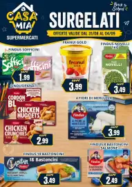 Volantino A Casa Mia settimana 36 Pagina 6: Franui Gold fragole €3,99, Findus 4 Fiori di Merluzzo €3,99