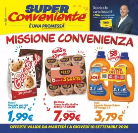 Volantino Iper Super Conveniente Pagina 1: Gocciolè chocolate Pavesi €1,99, Rio Mare Tonno in olio di oliva €7,99