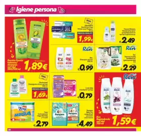 Volantino Iper Super Conveniente Pagina 20: Ren Bagnodoccia €1,59, Ren Shampoo vari tipi €0,99
