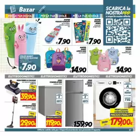 Volantino Iper Super Conveniente Pagina 27: NGM frigo 2 porte inox €159,90, Akai congelatore a pozzo silver €119,90