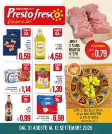 Volantino PrestoFresco Pagina 1: GranMix Classico Ferrari €1,39, Olio di oliva classico Costa d'Oro €4,59