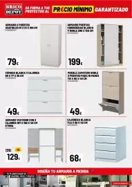 Catálogo Brico Depôt Página 12: Blanco - armario puertas correderas y roble €199,00, 51 - armario 2 puertas abatibles €79,00