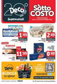 Volantino Deco Supermercati Pagina 1: Barilla pasta di semola €0,49, Philadelphia formaggio fresco €1,49