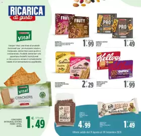 Volantino Interspar Pagina 10: Barretta Oaties Choco/Miele Kellogg €1,99, Biscobarretta cioccolato/protein galbusera €2,29