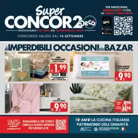 Volantino Deco Superstore Pagina 41: Completo letto policotone €9,90, Coppia guanciali fiocco di memory €9,90