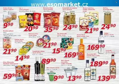 ESO MARKET leták Strana 6: Hospodské brambůrky různé příchutě €24,90, Lay's různé příchutě €20,90