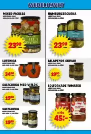 Nelins reklamblad vecka 36 Sida 10: Lutenica mediteran €34,90, Mediteran jalapenos skivad €19,90