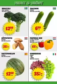 Nelins reklamblad vecka 36 Sida 4: Sötpotatis €25,00, Broccoli €12,50