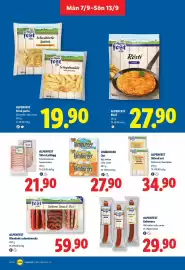 Lidl reklamblad vecka 37 Sida 11: Limburger Ost €27,90, Alpenfest blandade salamisnacks €59,90