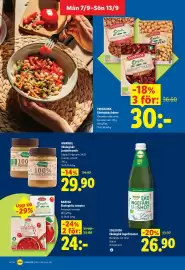 Lidl reklamblad vecka 37 Sida 13: Maribel jordnötssmör €29,90, Freshona ekologiska bönor €30,00