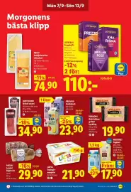 Lidl reklamblad vecka 37 Sida 5: Pärsons rökt kalkon/grillad kyckling €19,90, Lätta smörgåsmargarin €21,90